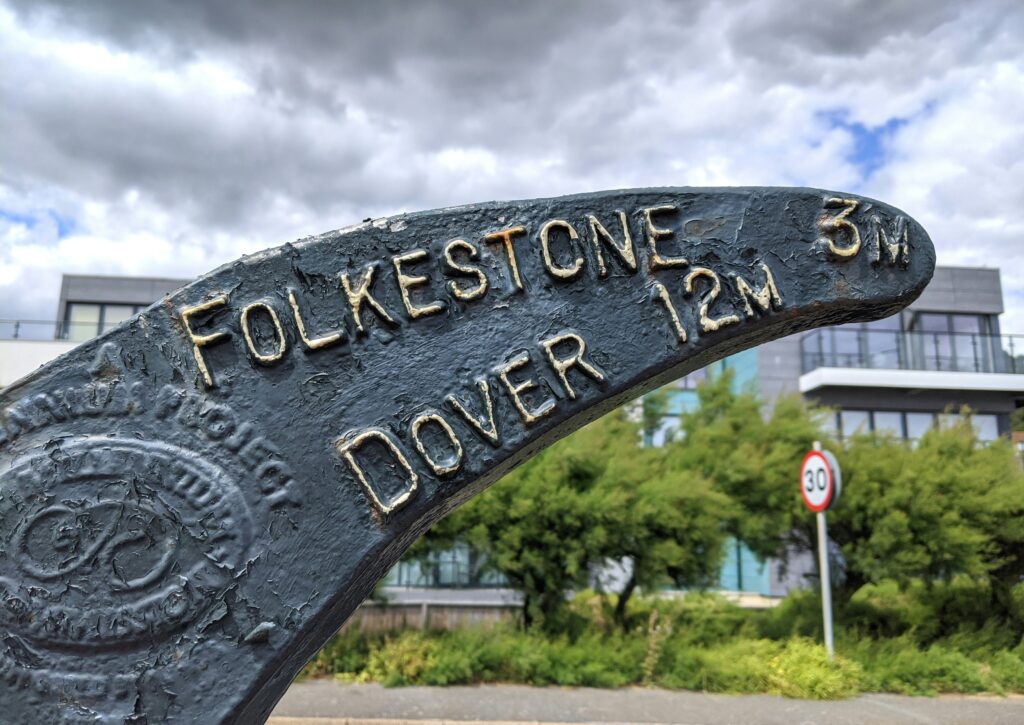 scenic coastal path sign on the way to Folkestone and Dover, best places to live in Kent 2025